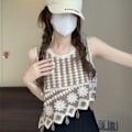 Miniatyrbillede 5 af 10: Retro Weaving Sling Tank Top CAMEL Camel