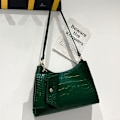 Pikkukuva 1 / 10: Crocodile Pattern Olkalaukku PU-nahkainen Crossbody-laukku VIHREÄ green