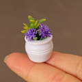 Miniatyrbillede 8 af 10: Dukkehus Miniature Plastic Simulation Vase GUL Yellow