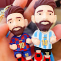 Miniatyrbillede 6 af 9: Fodbold nøglering tegneseriefigur vedhæng 04 04 04