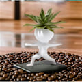 Miniatyrbilde 3 av 10: Sporting Sukkulent Potter Resin Blomsterpotter HANDLING Dumbbell