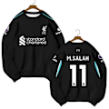 Miniatyrbild 1 av 2: Liverpool fotbollströja sweatshirt hoodie för barn No.11 Salah Svart 150