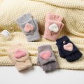 Miniatyrbild 4 av 8: Varma handskar Fingerless Flip Gloves ROSA pink