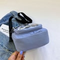 Miniatyrbillede 7 af 10: Canvas skuldertaske Crossbody taske SORT Black