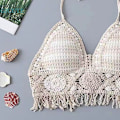 Miniatyrbillede 4 af 9: Broderi Strikket Top Tank Top APRIKOS apricot
