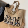 Miniatyrbilde 1 av 10: Canvas Tote Skulderveske Skulderveske BRUN brown