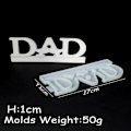 Miniatyrbillede 1 af 8: Silikoneform Lyseform FAR FAR dad