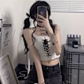 Miniatyrbillede 7 af 10: Crop Top Strikket Camis GRÅ grey
