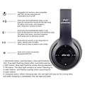 Pikkukuva 3 / 10: Bluetooth kuulokkeet taitettavat kuulokkeet PUNAINEN red