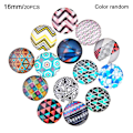 Miniatyrbillede 1 af 10: 20 stk trykt glas cabochons Swirl glas cabochons 16MMCOLOR 16mmcolor random