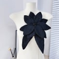 Miniatyrbillede 4 af 8: Håndlavet DIY Beading Flower Dametøjstilbehør SORT Black