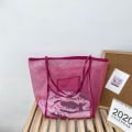 Miniatyrbild 8 av 10: Transparent Mesh Bag Strandväska KHAKI STYLE1 STYLE1 khaki style1-style1