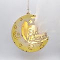 Miniatyrbillede 6 af 10: Eid Mubarak månelampe hængende lanternependel træ E E