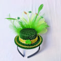 Pikkukuva 1 / 10: ST Patricks Day silinteri, sulkainen hiusvanne VIHREÄ green