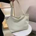 Miniatyrbillede 6 af 10: Blød Corduroy taske Dame Canvas Håndtaske SORT black