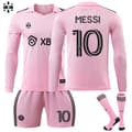 Inter Miami CF Hjemmefodbold Langærmet Trøje Nr. 10 Messi 24