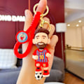 Miniatyrbillede 1 af 9: Fodbold nøglering tegneseriefigur vedhæng 03 03 03
