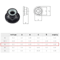Pikkukuva 2 / 4: Kuusiokolomutterit M3-mutteri Nylon lukkomutteri