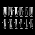 Miniatyrbillede 8 af 10: 120 stk/pose søm dobbelt form falske neglespidser 02-120 stk/pose 02-120PCS/BAG