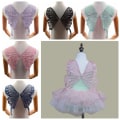 Pikkukuva 10 / 10: Organza Butterfly Wings Patch 3D Wings Patch VALKOINEN White