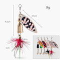 Pikkukuva 2 / 10: 5kpl Metal Spoon Lure Spinner Baits Kit Lihansyöjäkala