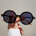 Miniatyrbillede 4 af 10: Rundt stel solbriller Dame Punk solbriller LEOPARD LEOPARD Leopard