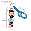 Miniatyrbillede 2 af 9: Fodbold nøglering tegneseriefigur vedhæng 04 04 04