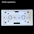 Miniatyrbild 6 av 10: 86 Typ Switch Socket Box Extern Monteringsbox 2 GANG 2 GANG 2 Gang