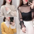 Miniatyrbilde 4 av 10: T-skjorte topper se gjennom bluse HVIT S White S