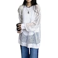 Miniatyrbillede 7 af 10: Hollow Out Bluser Strikoverdele SORT Black