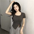 Miniatyrbillede 9 af 10: Højtaljet snøre Design Top Irregular Bluse XL XL