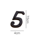 Miniatyrbild 1 av 8: Digital husnummeridentifiering 3D-dimensionell dörrskylt 5 5 5
