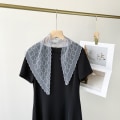 Pikkukuva 1 / 10: Ohut pitsi Fake Collar Mesh Lankahuivi SININEN blue