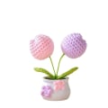 Miniatyrbilde 4 av 7: Heklet, strikket blomsterpotte Tulipanplanter i potte 3 3 3