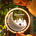 Pikkukuva 3 / 10: Eid Mubarak Moon Star Light Decor LED-imukuppivalo C