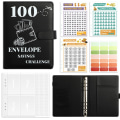 Miniatyrbillede 1 af 10: 100 Days Savings Challenge 100 Konvolut Udfordring Binder SORT Black