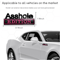 Pikkukuva 3 / 6: 2kpl Asshole Edition Emblem Tarra 3D Letter Auto Tarra Auto