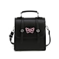 Miniatyrbillede 1 af 10: Broderi Butterfly Håndtaske Pige Rygsække SORT black