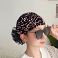 Miniatyrbillede 6 af 10: Turban Hatte Tørklæde SORT Black