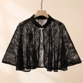 Miniatyrbillede 9 af 9: Rose Jacquard Polyester Sjaler Solbeskyttelsestørklæde APRIKOS Apricot