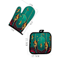 Miniatyrbillede 3 af 10: Bage anti-hot handsker Eid Mubarak ovnhandsker STYLE E STYLE E