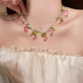 Miniatyrbillede 1 af 7: Halskæde Strawberry Chain Strawberry Halskæde Clavicular Chain