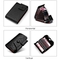 Miniatyrbillede 3 af 8: Herre Mini Card Pung Kortholder Taske SORT VERTICAL VERTICAL black Vertical-Vertical