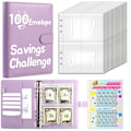 Miniatyrbild 5 av 10: 100 Days Savings Challenge 100 Envelope Challenge Pärm BLÅ Blue