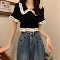 Miniatyrbillede 1 af 10: Crop Top Dame Top SORT Black