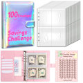 Pikkukuva 1 / 10: 100 Days Savings Challenge Savings Money Binder SILVER Silver