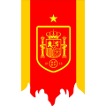 Miniatyrbilde 1 av 8: Dekorative Spania-flagg for fotballfester, fanrekvisita, bardekorasjoner for EM 2024 Spain