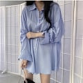 Miniatyrbillede 3 af 10: Damebluse Chiffonbluse HVID S White S