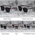 Miniatyrbilde 2 av 10: Wood Grain Solbriller Square Frame Solbriller TRANSPARENT GRÅ Transparent Gray