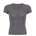 Miniatyrbillede 1 af 10: Kortærmede Crop Tops GRÅ M Gray M